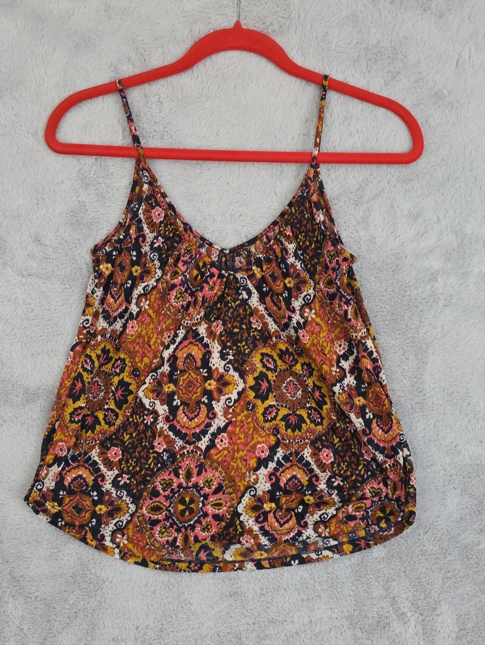 H&M Boho Paisley Print Cami Tank Top Multicolor Spaghetti Strap Women's XS - Picture 3 of 5